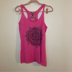 Next Level | "Soul Essence" Pink Lotus Yoga Athletic Tank Top Small NWT